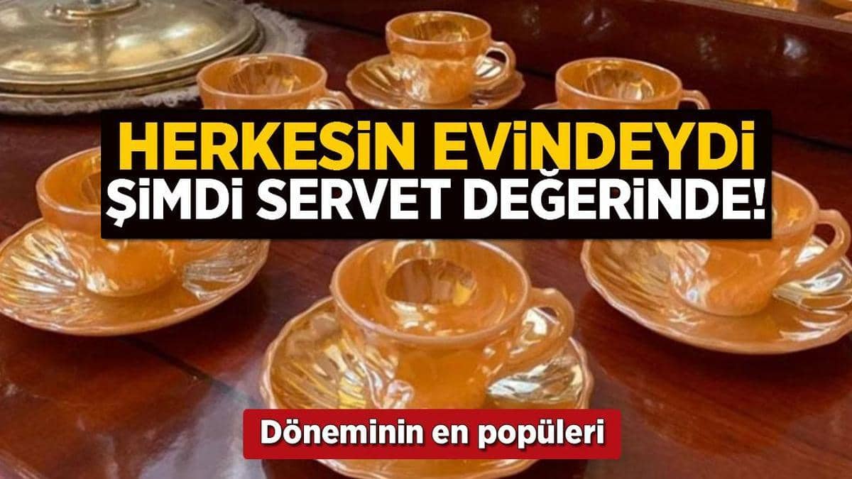 Meşhur sarı fincanlar altınla yarışıyor! Herkesin evindeydi, şimdi servet değerinde